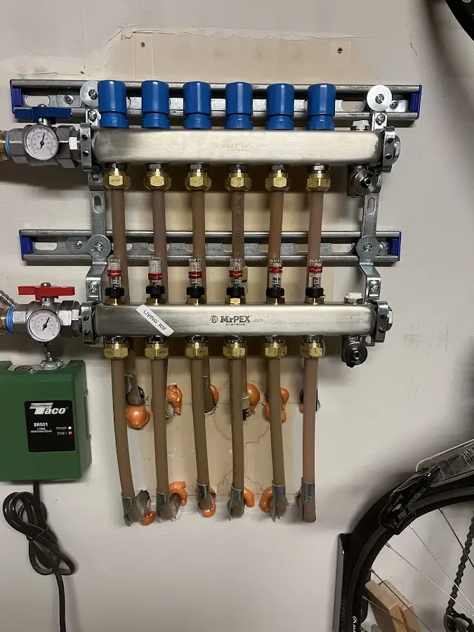 Plumber performing Gas Leak Detection at a residential property in Uvalde